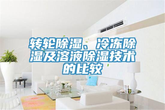 轉(zhuǎn)輪除濕、冷凍除濕及溶液除濕技術(shù)的比較