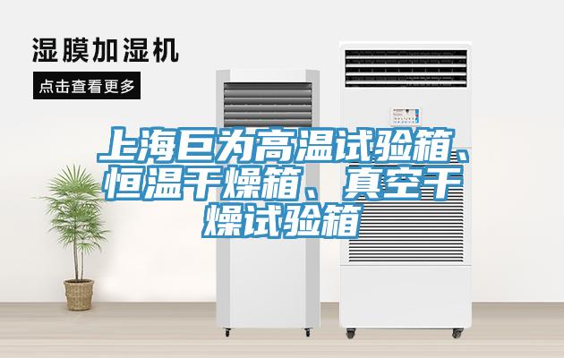 上海巨為高溫試驗(yàn)箱、恒溫干燥箱、真空干燥試驗(yàn)箱