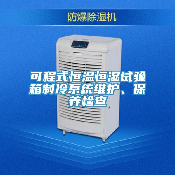 可程式恒溫恒濕試驗箱制冷系統(tǒng)維護、保養(yǎng)檢查