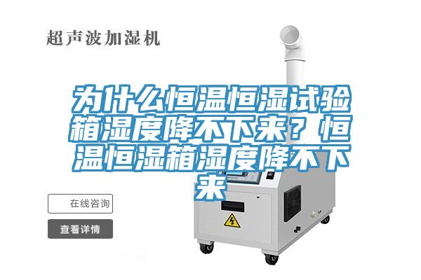 為什么恒溫恒濕試驗箱濕度降不下來？恒溫恒濕箱濕度降不下來