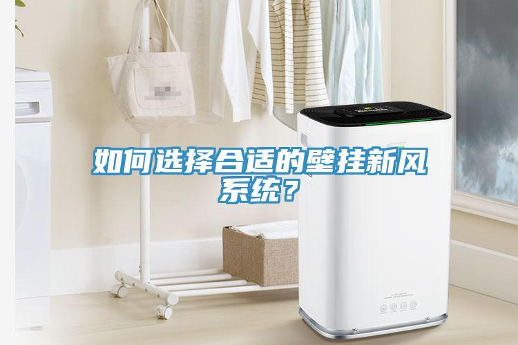 如何選擇合適的壁掛新風(fēng)系統(tǒng)？