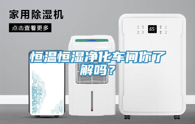 恒溫恒濕凈化車間你了解嗎？