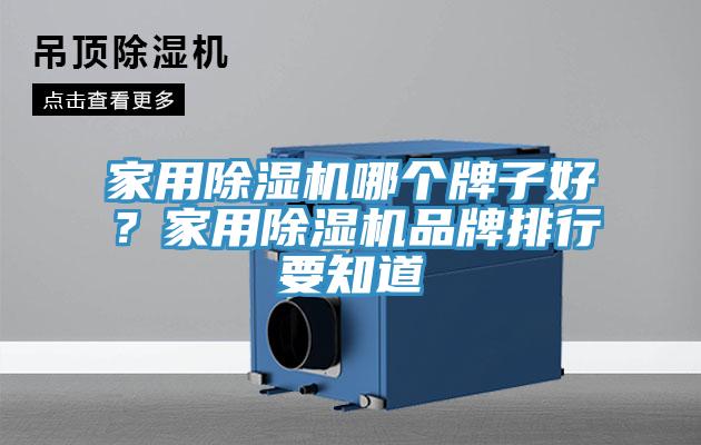 家用除濕機哪個牌子好？家用除濕機品牌排行要知道