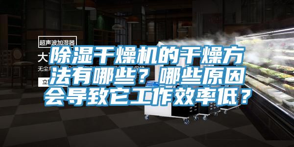 除濕干燥機的干燥方法有哪些？哪些原因會導致它工作效率低？