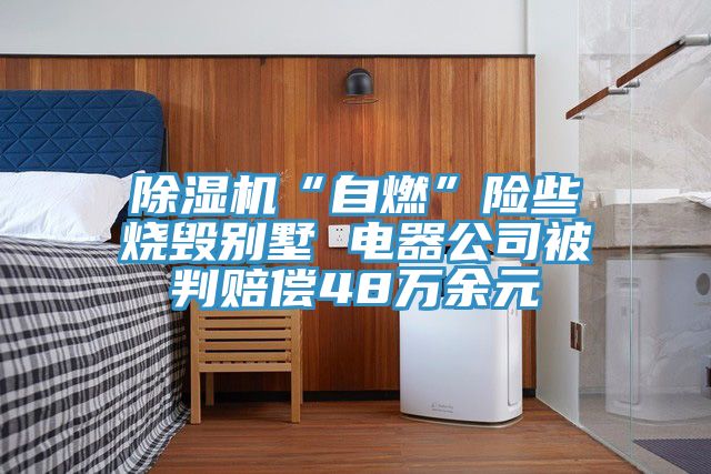 除濕機(jī)“自燃”險些燒毀別墅 電器公司被判賠償48萬余元