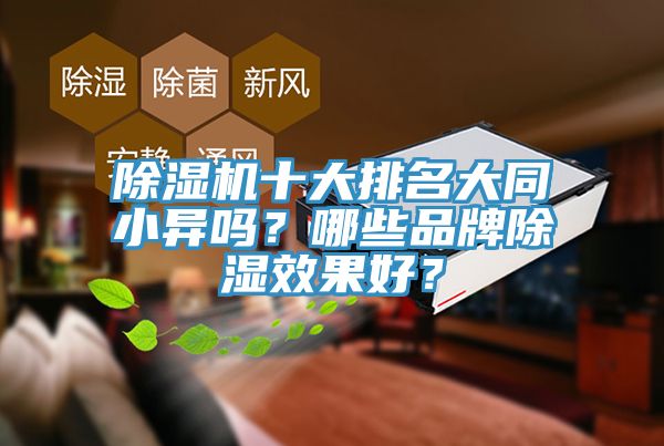 除濕機十大排名大同小異嗎？哪些品牌除濕效果好？